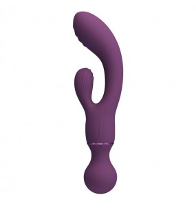Pretty Love - All Roundet Double Head Vibrator Wand (Chargeable - Purple)